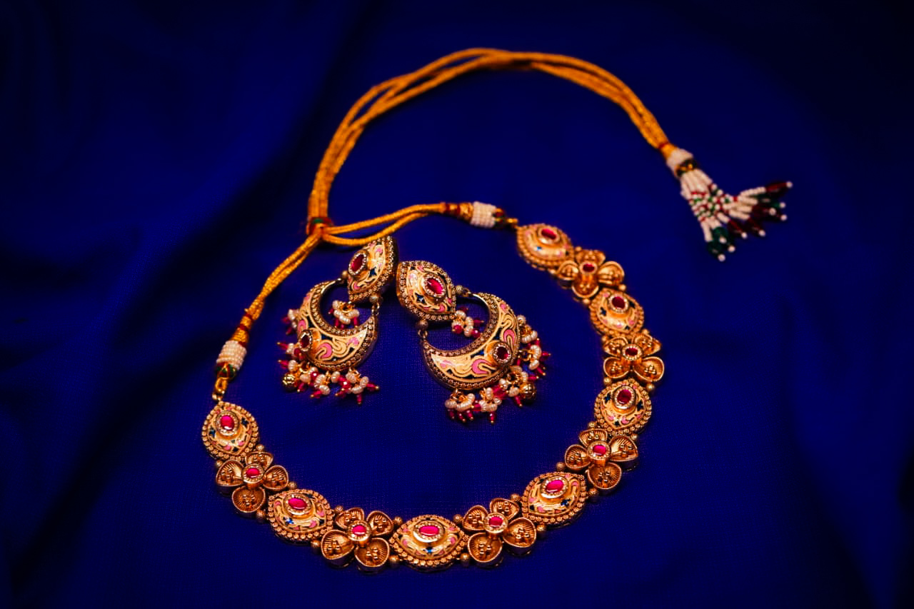 Antique Kundan — Ruby & Pearl Sets — photo 2