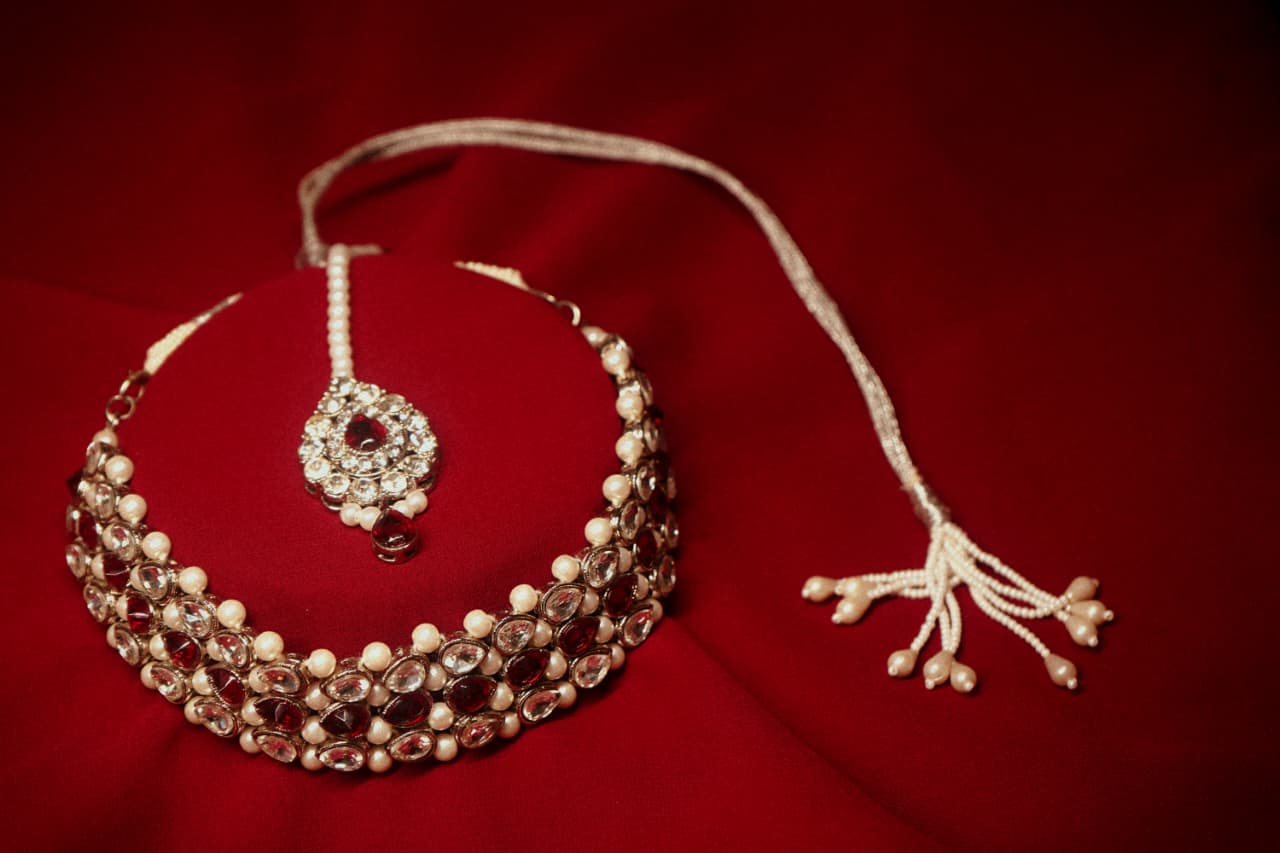 Antique Kundan — Ruby & Pearl Sets — photo 5