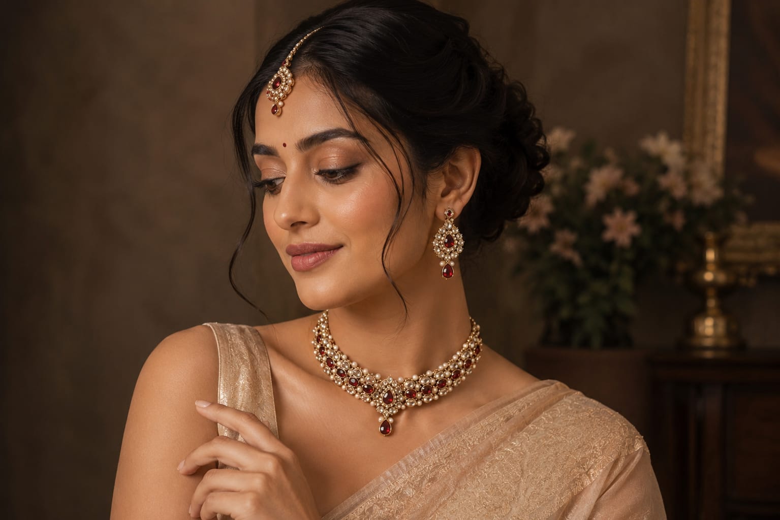 Sona Shringar — Gold Sets on Model — photo 3