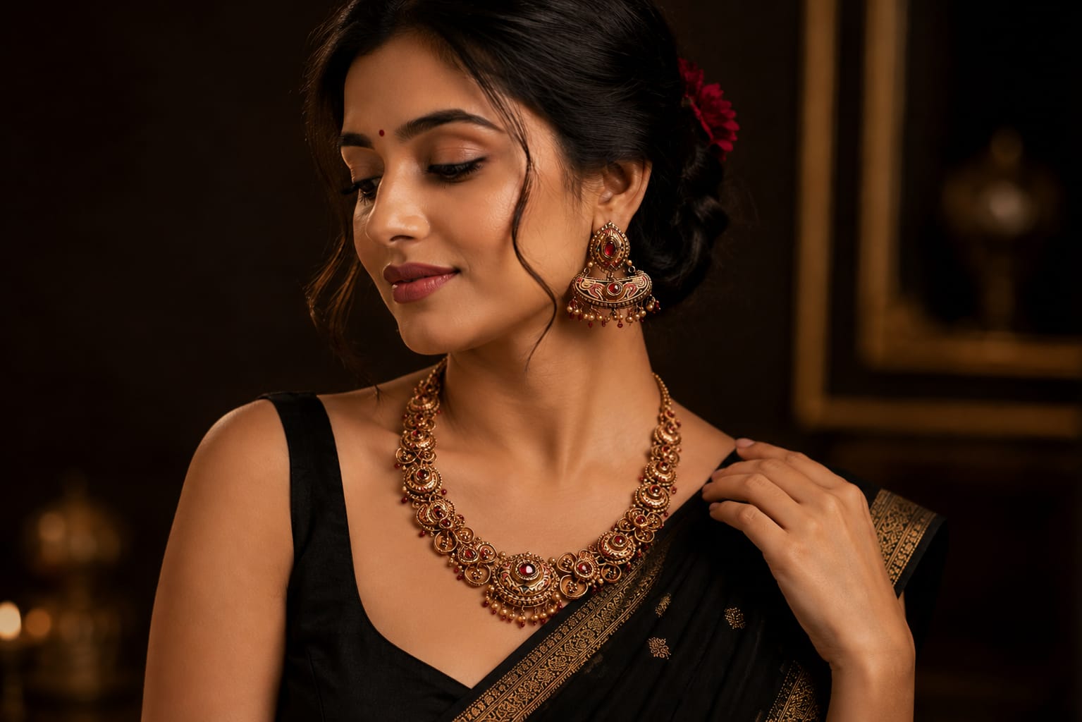 Gold set royal portrait