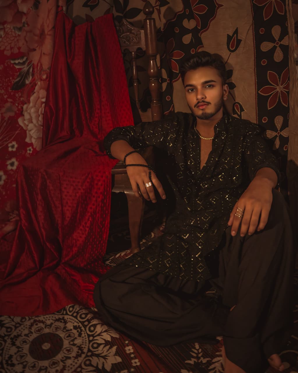 Sanwariya — Black Sequin Kurta — photo 5