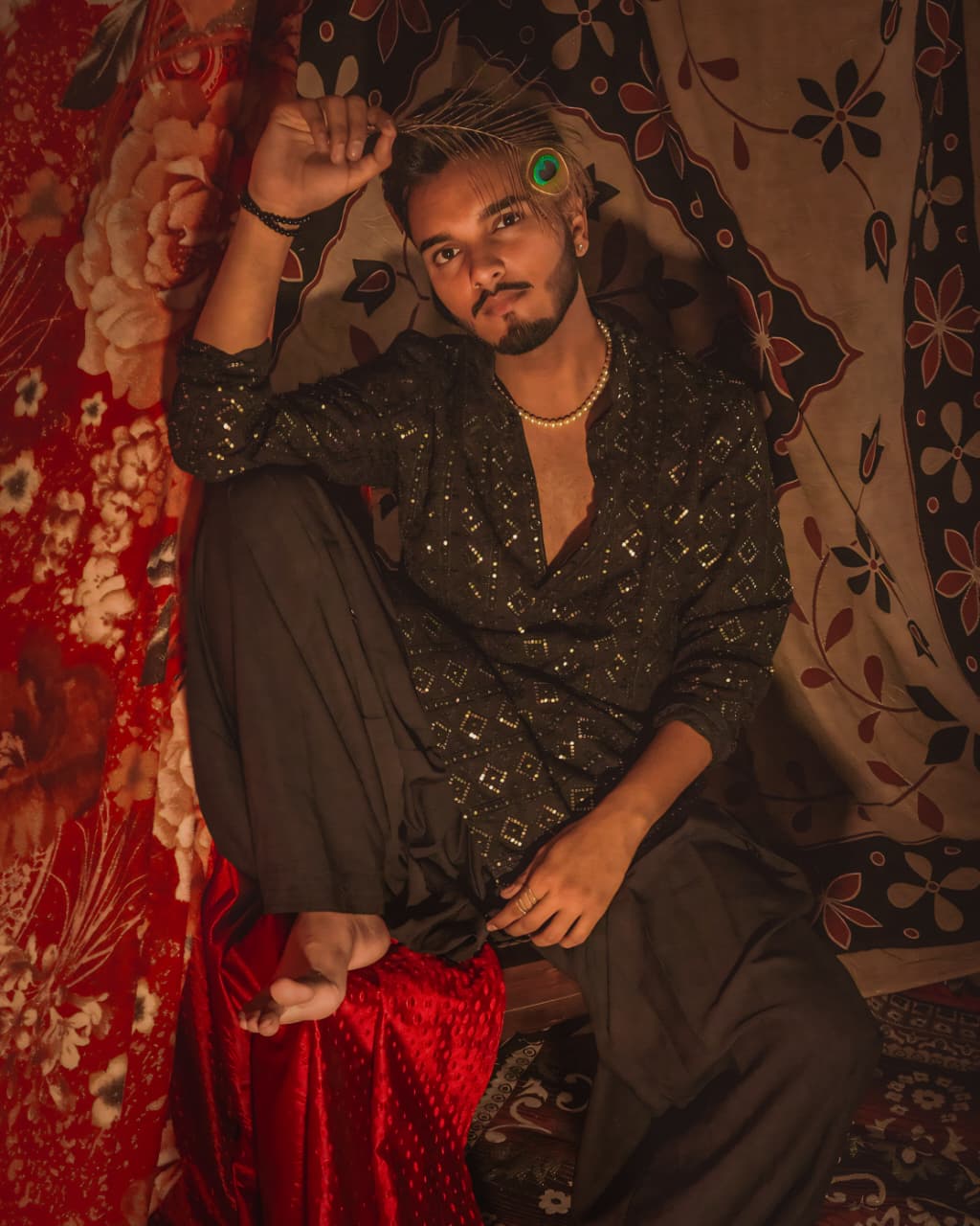 Sanwariya — Black Sequin Kurta